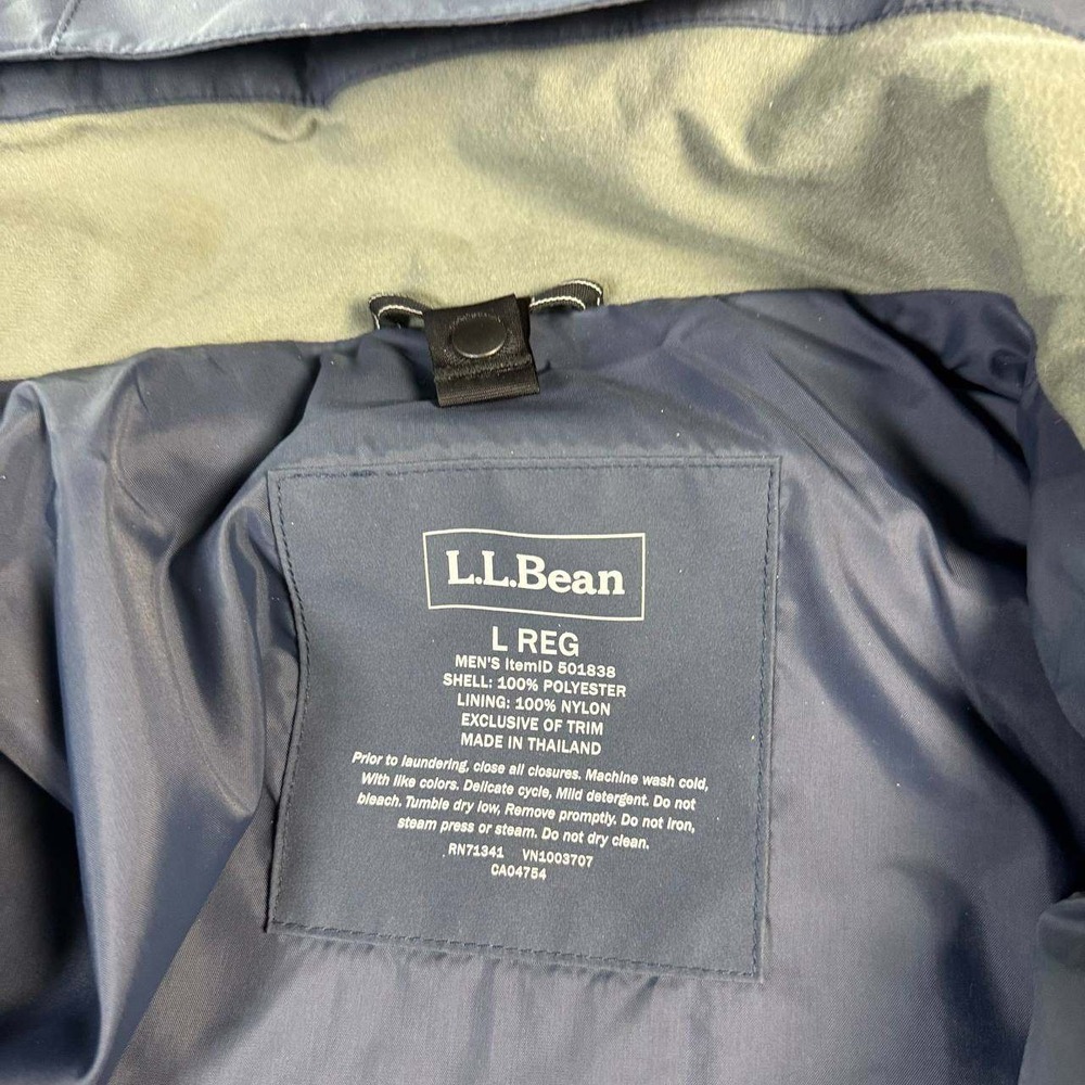 L.L. Bean Weather-Ready Hooded Jacket Mens XL Navy Blue Gorpcore Shell - Picture 10 of 16